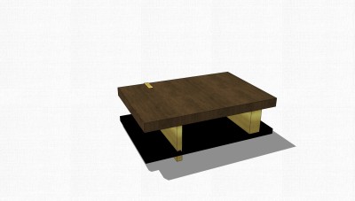 现代木质茶几su模型，茶几sketchup模型下载