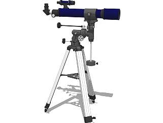 天文望远镜草图大师模型，望远镜su模型下载