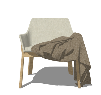 创意轻奢单人沙发椅草图大师模型，沙发SU模型下载