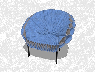 现代创意小座椅su模型，椅子草图大师模型下载