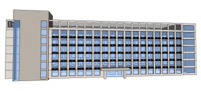 现代医院su模型，医院草图大师模型下载