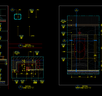 卫生间CAD节点施工图纸，cad建筑工程图纸下载