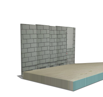 现代墙体草图大师模型，双人床SKP模型下载