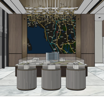 现代售楼处草图大师模型，售楼部建筑sketchup模型免费下载