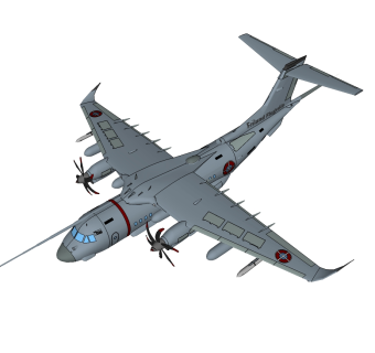 西班牙C295反潜机草图大师模型，反潜机SU模型下载