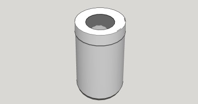 现代简约环保垃圾桶草图大师模型，垃圾桶SU模型下载