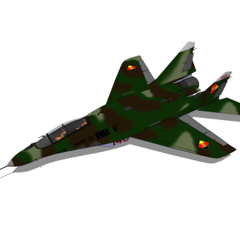 战斗机sketchup模型，战斗机skp模型下载