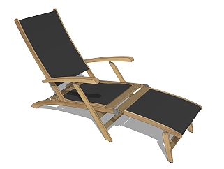 现代躺椅sketchup模型，椅子草图大师模型下载