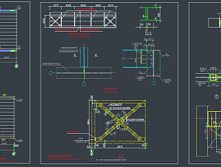 全套钢结构详图CAD素材，钢结构CAD节点大样图纸下载