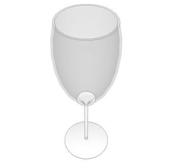 红酒杯草图大师模型，红酒杯SU模型下载
