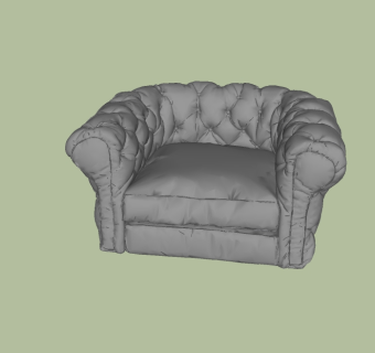 现代单人沙发sketchup模型下载，沙发草图大师模型.