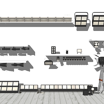 现代舞台灯光草图大师模型集下载
