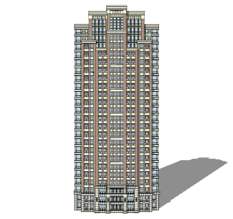欧式住宅楼草图大师模型，住宅楼su模型下载