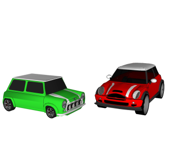 现代汽车免费su模型，汽车sketchup模型下载