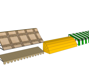 户外门头遮阳棚遮雨棚sketchup模型下载
