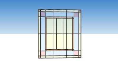 窗户草图大师模型，窗户sketchup模型下载