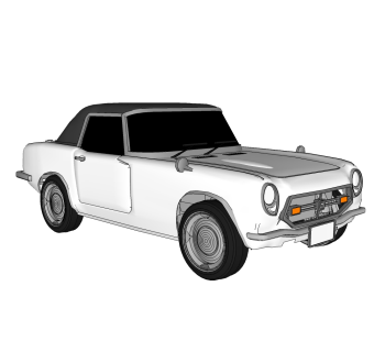 现代汽车免费su模型，现代汽车sketchup模型下载