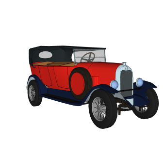 欧式汽车免费su模型，汽车skp模型，汽车草图大师素材下载