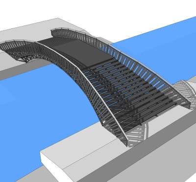 拱桥草图大师模型下载，sketchup拱桥模型分享