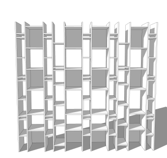 现代货架草图大师模型，货架SKB文件下载