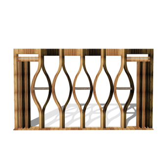 中式栏杆SU模型，栏杆SKB文件下载