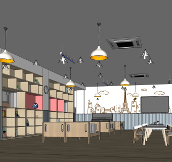 幼儿园卫生间sketchup模型下载