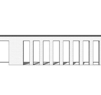 现代景观墙sketchup模型下载，景观墙草图大师模型