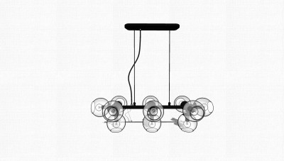 现代简约吊灯草图大师模型，吊灯sketchup模型下载
