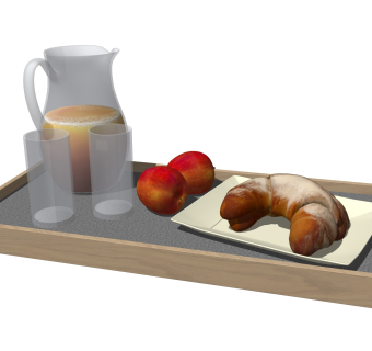 现代食物杯具水果草图大师模型，食物杯具水果sketchup模型免费下载