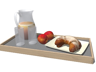 现代食物杯具水果草图大师模型，食物杯具水果sketchup模型免费下载
