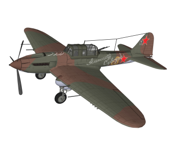 现代伊尔攻击机草图大师模型，攻击机sketchup模型下载