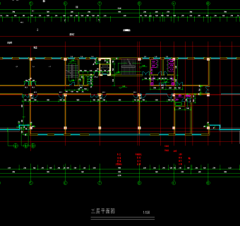 综合办公楼建筑施工图，办公楼CAD建筑图纸下载