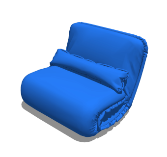 现代单人沙发草图大师模型，单人沙发skb文件下载