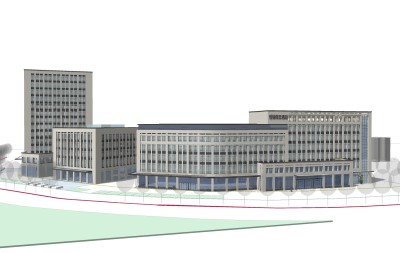 现代办公楼草图大师模型，办公楼sketchup模型免费下载