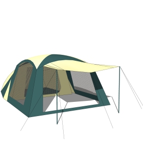 现代简约户外帐篷skp模型，帐篷skp模型下载