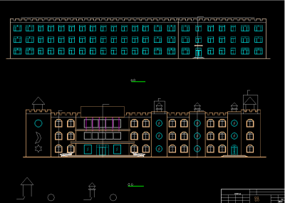 幼儿园建筑施工图，教学楼CAD施工图纸下载