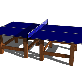 现代乒乓球台草图大师模型，乒乓球台sketchup模型下载