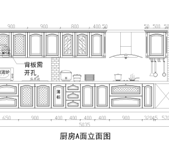 橱柜设计CAD图纸吊柜立面图17套dwg文件下载