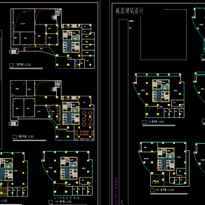 高层住宅CAD施工图，住宅CAD建筑图纸下载