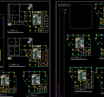 高层住宅CAD施工图，住宅CAD建筑图纸下载