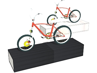 现代<em>儿童</em>单车玩具草图大师模型，玩具su模型下载