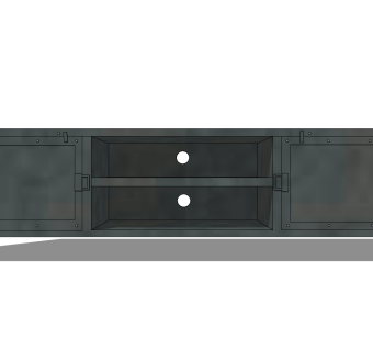 工业风电视柜草图大师模型，电视柜sketchup模型下载