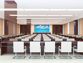 会议室多功能厅报告厅礼堂施工图效果图CAD图纸，礼堂CAD设计图纸下载
