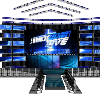 现代伸展式舞台草图大师模型，舞台skb模型分享