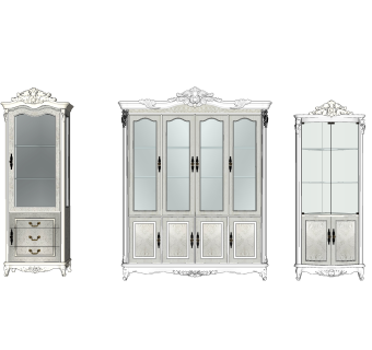 现代简约酒柜草图大师模型，酒柜su模型下载