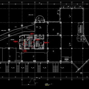 某商贸城办公楼通风CAD施工图，办公楼空调工程图纸下载