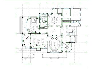 上海欧式三层庄园别墅CAD施工图下载