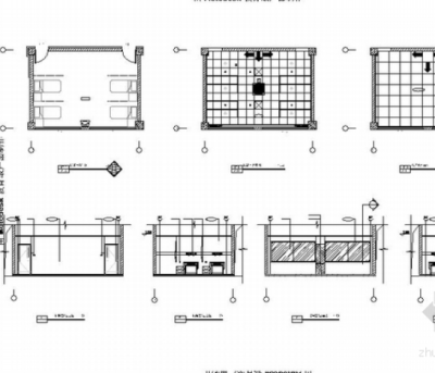 [湖南]高新区五层现代卫生院室内<a href=https://www.yitu.cn/su/7590.html target=_blank class=infotextkey>设计</a>装修施工图拔罐室立面图