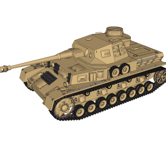 现代军用坦克草图大师模型，坦克sketchup模型下载