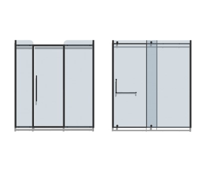 淋浴门草图大师模型，浴室门SU模型下载
